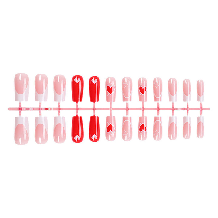 Heart-Themed Press-On Nails Kalsten