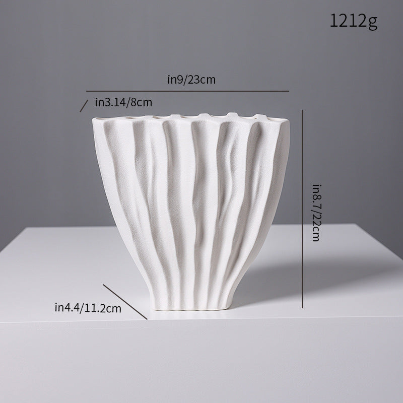 Sculptural Textured Ceramic Vase Kalsten