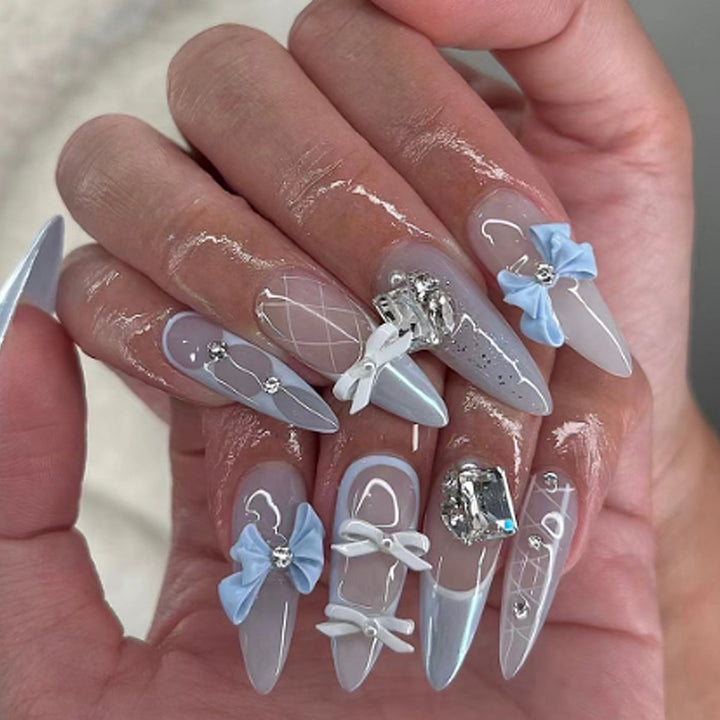 Glamorous 3D Decorative Acrylic Nail Art Extensions Kalsten