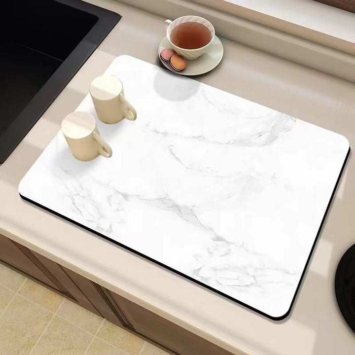 Marble-Inspired Kitchen Counter Mat Kalsten
