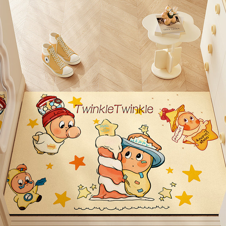 Cartoon-Themed Welcome Mat for Home Entrance