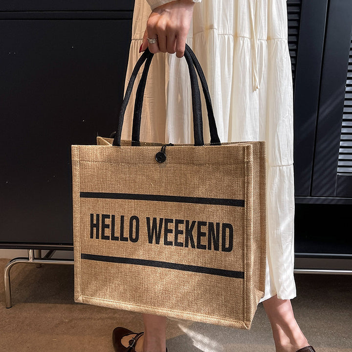 Casual Jute Shopping Tote
