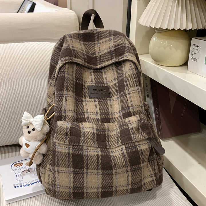Cozy Plaid Backpack Kalsten