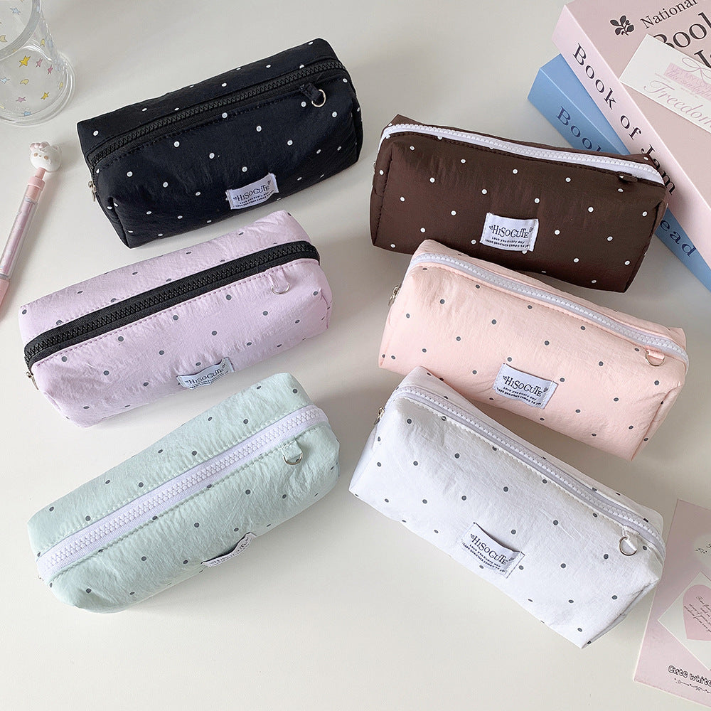 Stylish Polka Dot Pencil Case