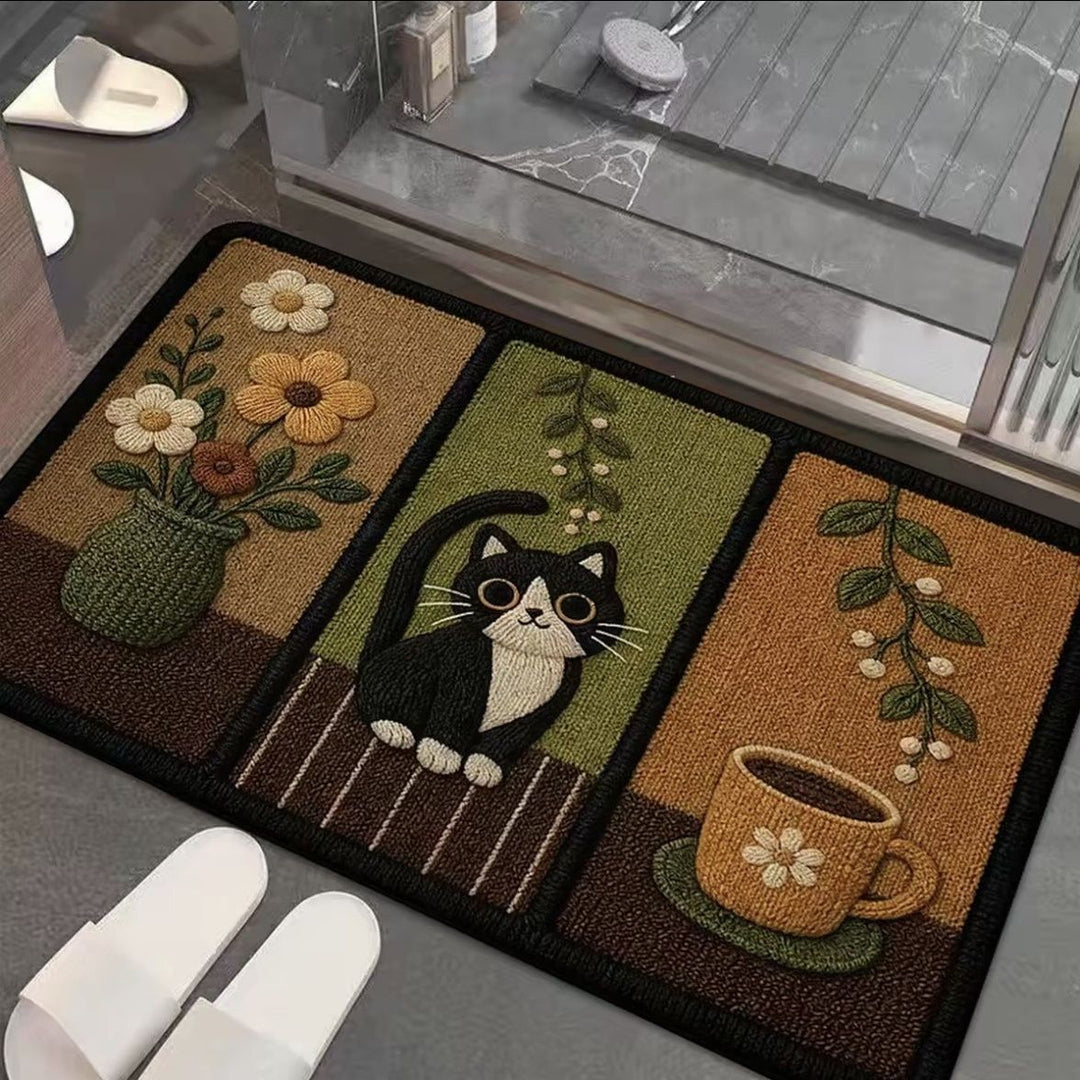 Cat-Themed Decorative Bath Mat Kalsten