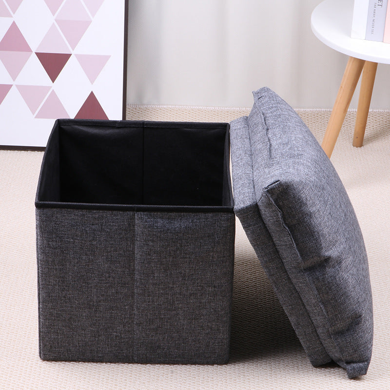 Plush Square Storage Stool Kalsten