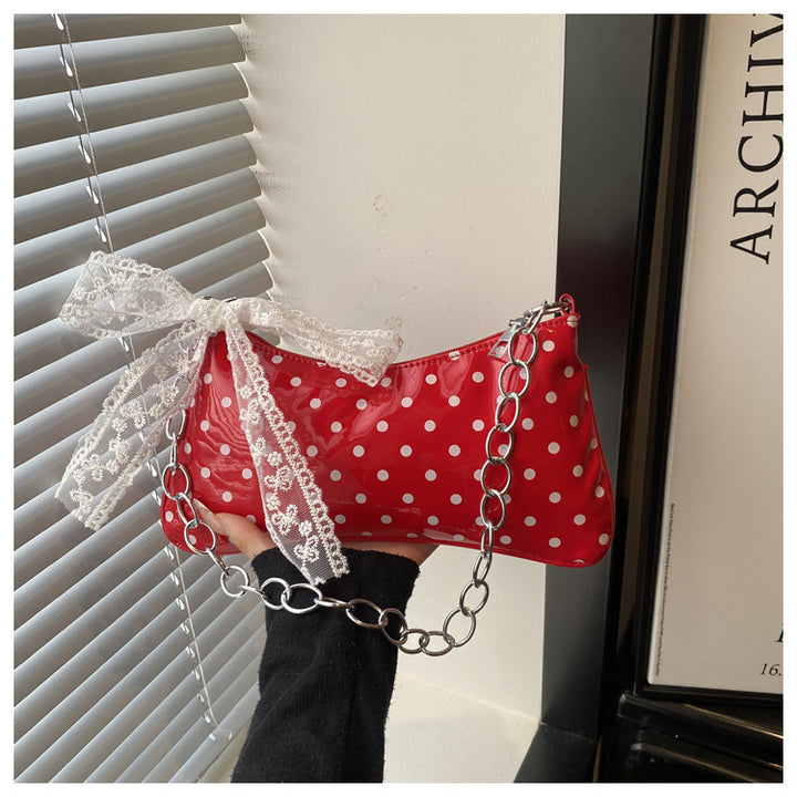 Charming Polka Dot Handheld Clutch
