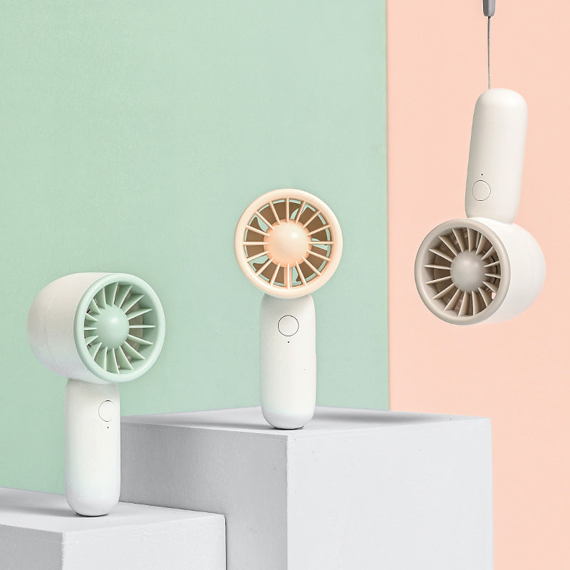 Unisex portable hand fan with closed turbine fan, quiet operation and rechargeable battery Kalsten