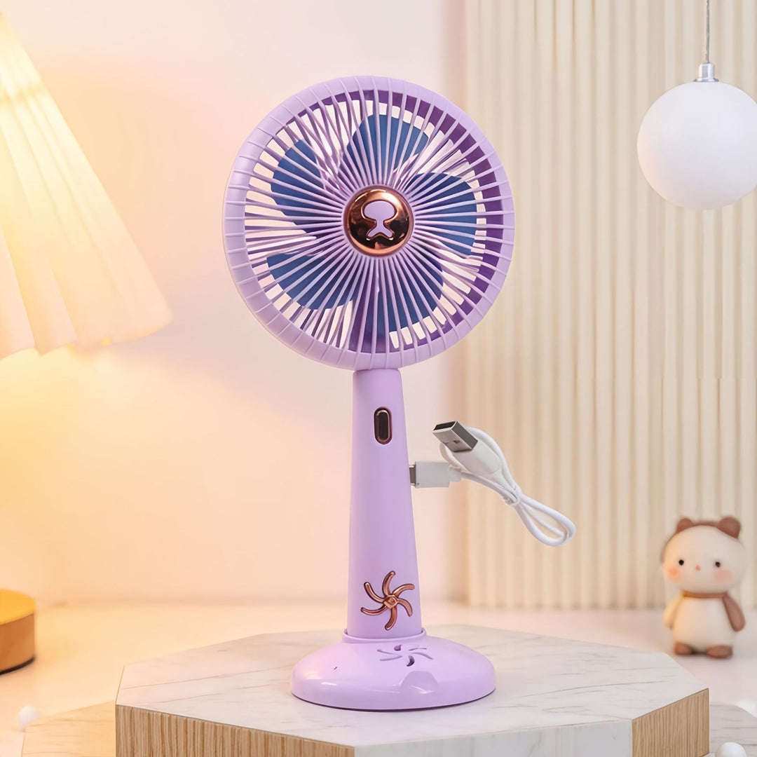 Women Portable Mini Fan with USB Connection and Flexible Design Kalsten