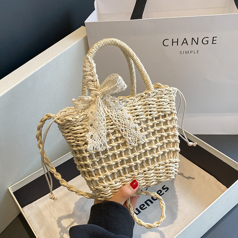 Handcrafted Floral Embroidered Woven Tote Bag