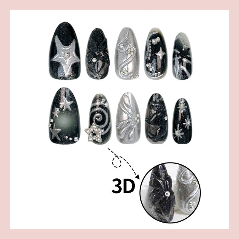 Stylish metallic decorated artificial nails Kalsten