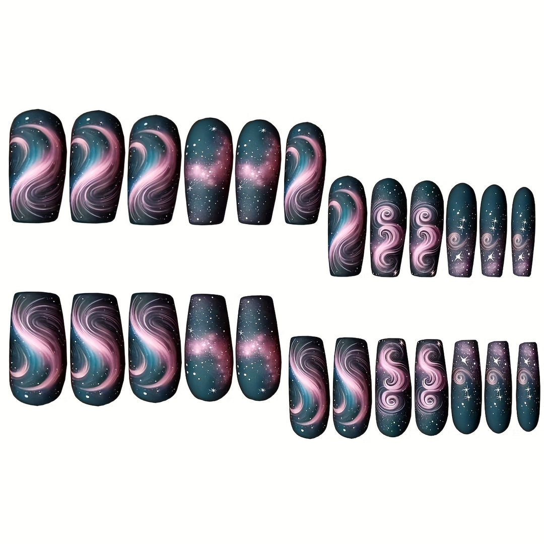 Artistic Galaxy-Themed Nail Enhancements Kalsten