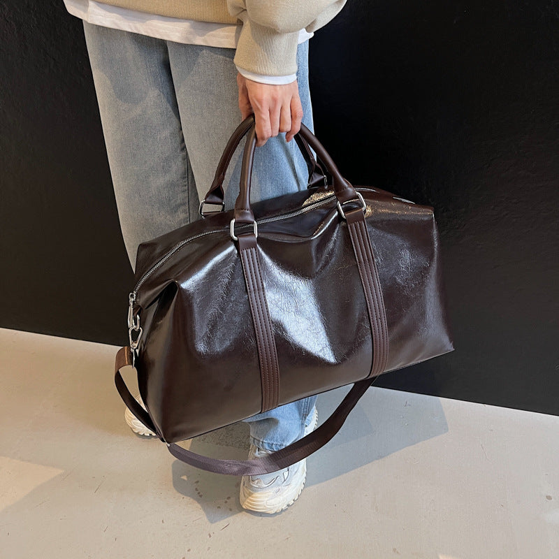 Premium Leather Weekend Duffel Bag Kalsten