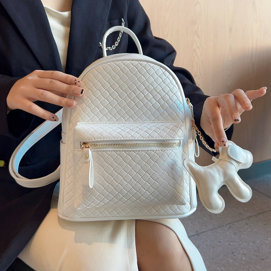 Woven Leather Mini Backpack Kalsten