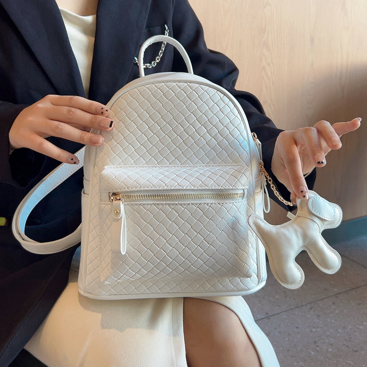 Woven Leather Mini Backpack Kalsten