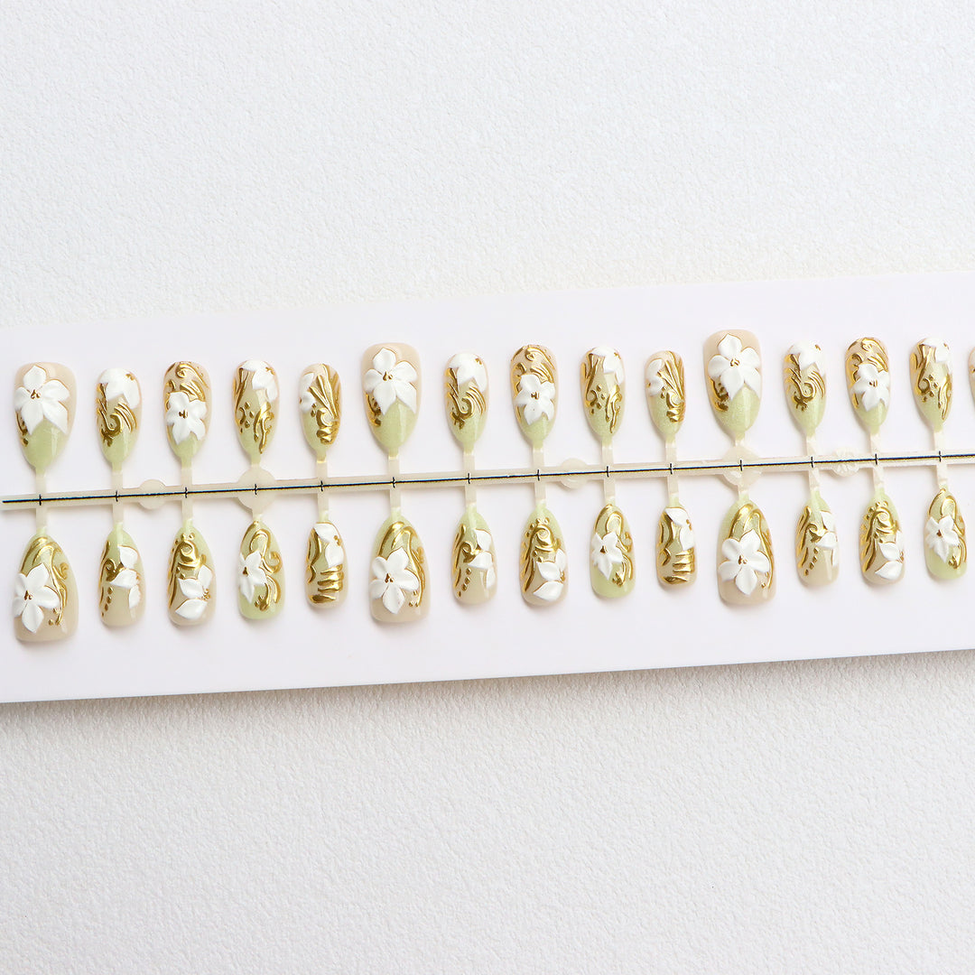 Decorative Floral Press-On Nail Set Kalsten 1788497824