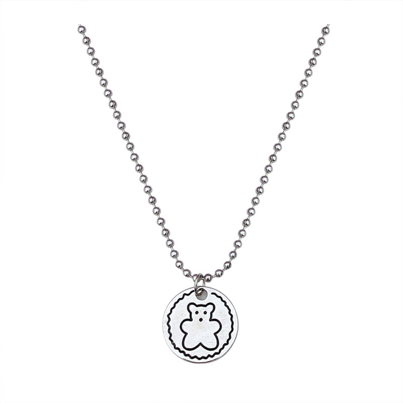 Outline Bear Pendant Necklace Kalsten