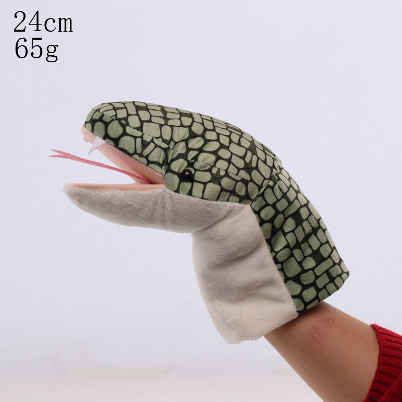 Plush Tiger Hand Puppet With Soft Fleece Movable Mouth Embroidered Features