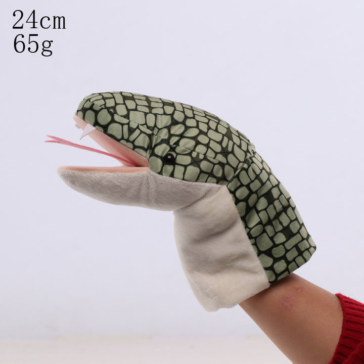 Plush Tiger Hand Puppet With Soft Fleece Movable Mouth Embroidered Features