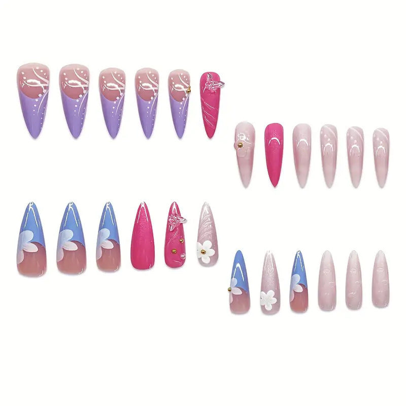 Artistic Shell-Inspired Nail Art Extensions Kalsten