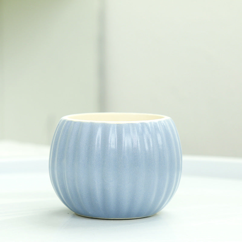 Ribbed Ceramic Planter Kalsten