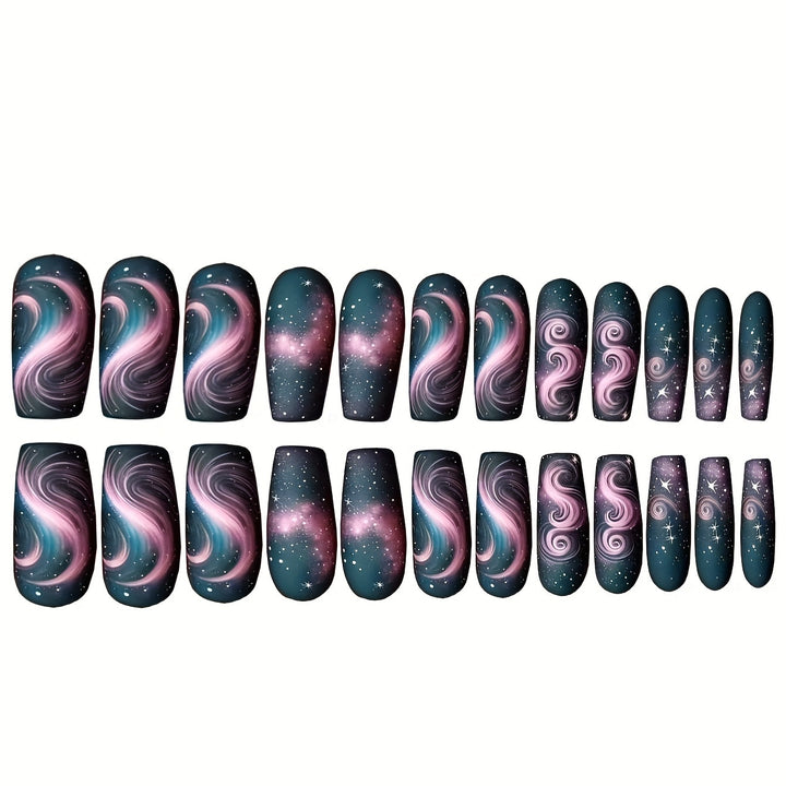 Artistic Galaxy-Themed Nail Enhancements Kalsten