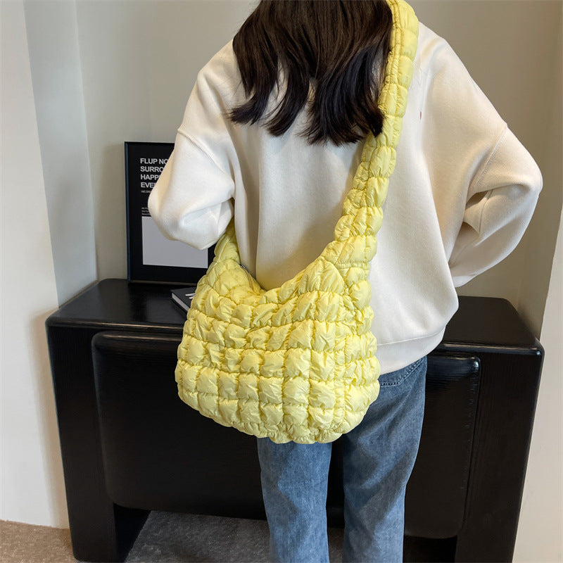 Textured Quilted Shoulder Bag Kalsten