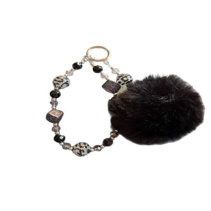 Playful Faux Fur Pom Pom Keychain Kalsten