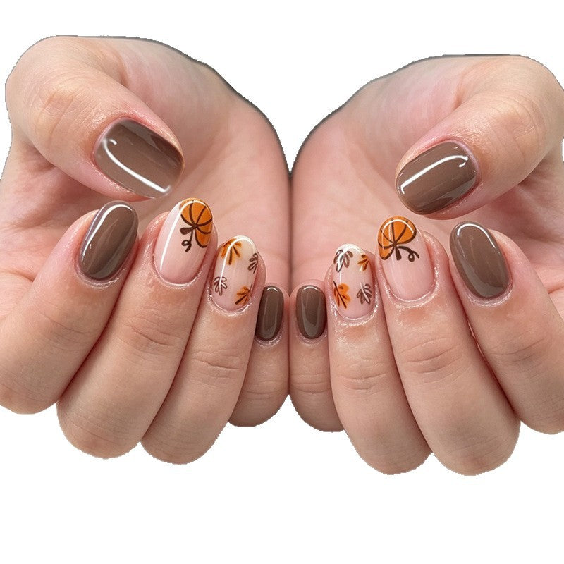 Autumn-Themed Nail Art Enhancements Kalsten