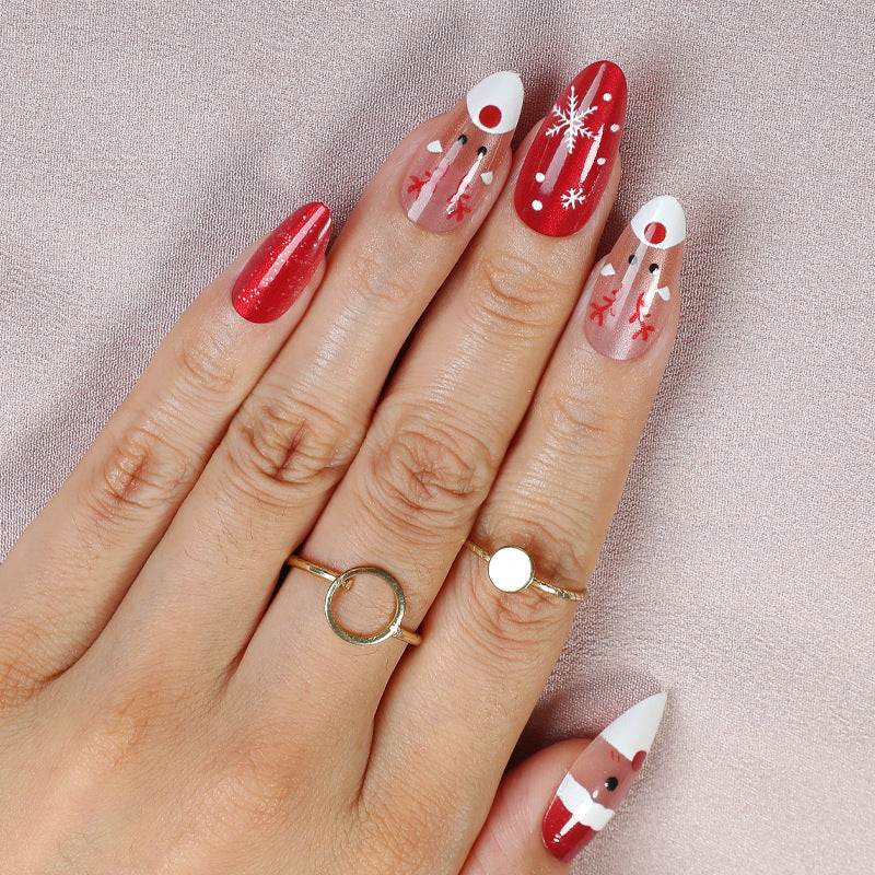Festive Holiday-Themed Press-On Nail Art Kalsten