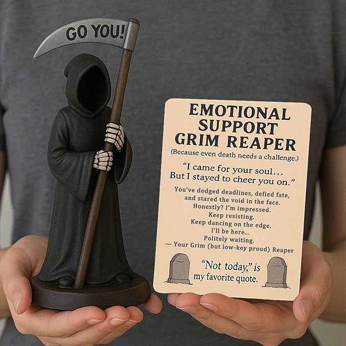 Emotional Support Grim Reaper Figurine Kalsten