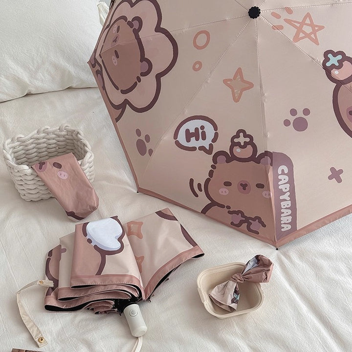 Women's high-quality folding umbrella with playful animal motif Kalsten