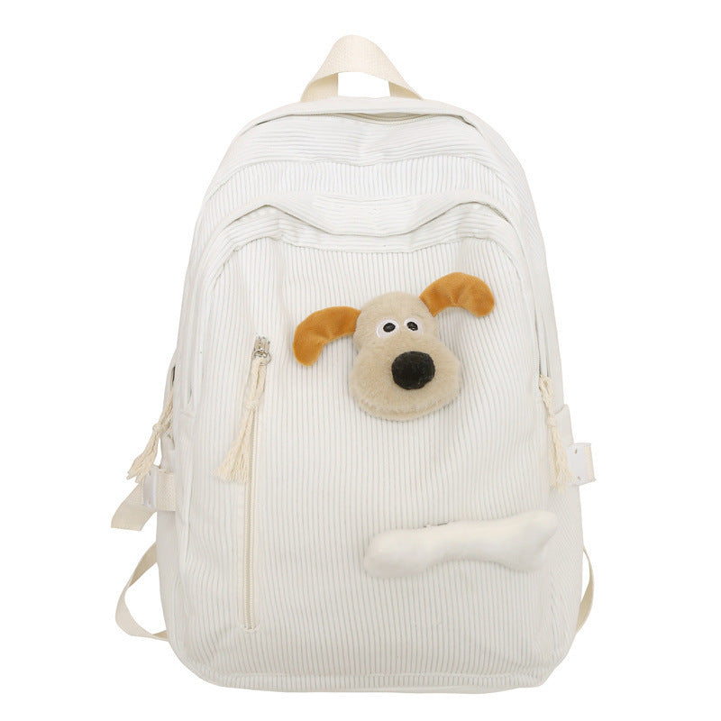 Playful Plush Dog-Themed Backpack