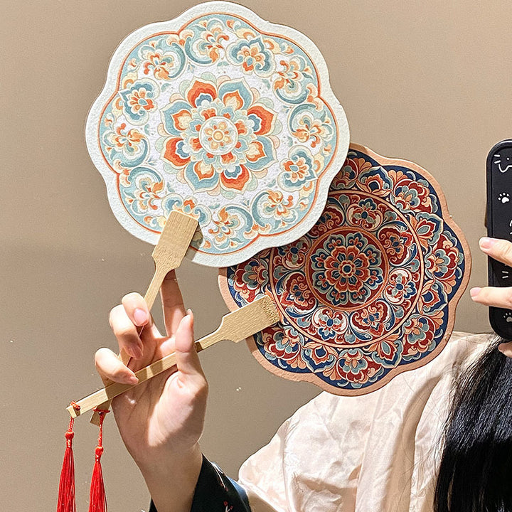 Handcrafted Fan Made of Bamboo and Paper Kalsten