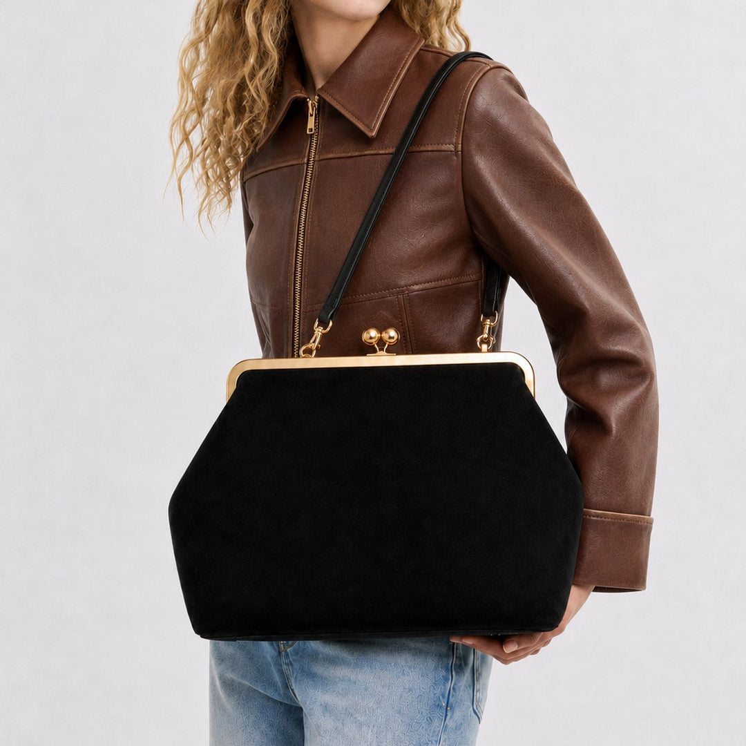 Elegant Suede Handbag