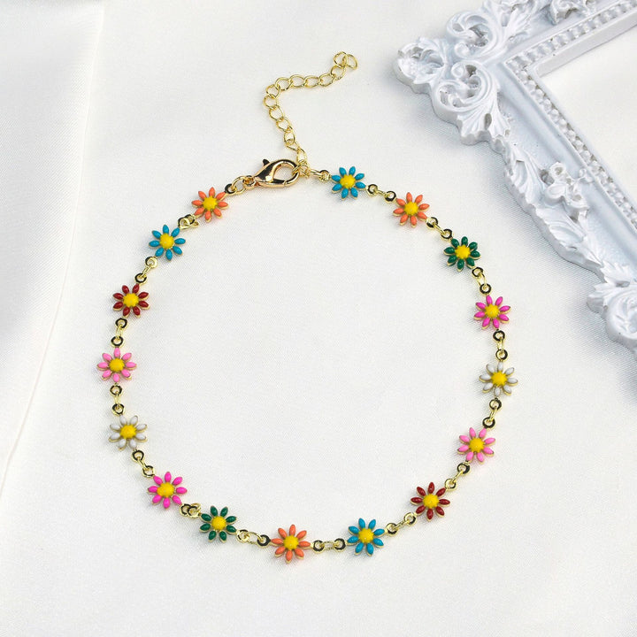 Colorful Floral Chain Bracelet Kalsten