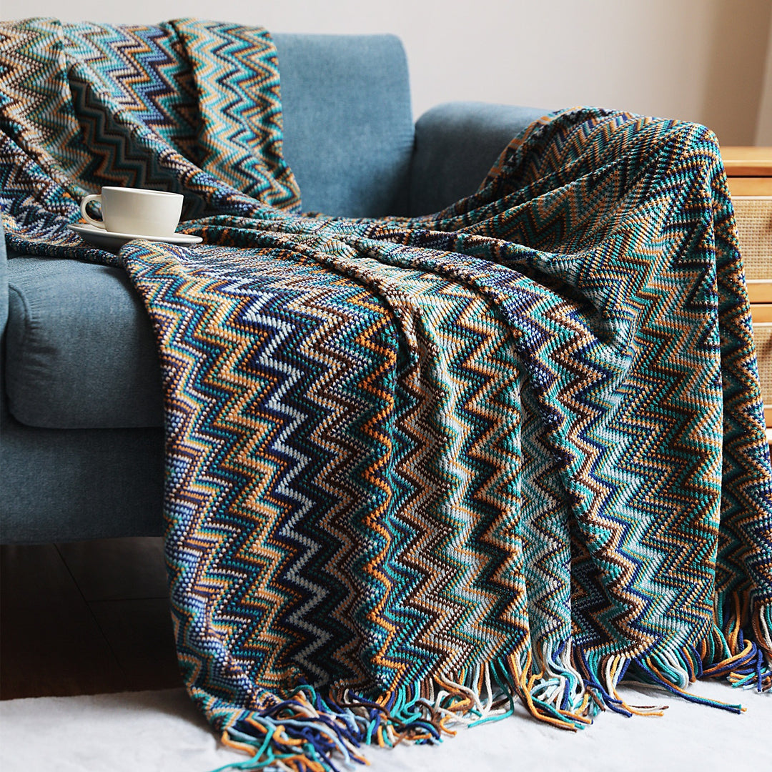 Zigzag Weave Throw Blanket Kalsten