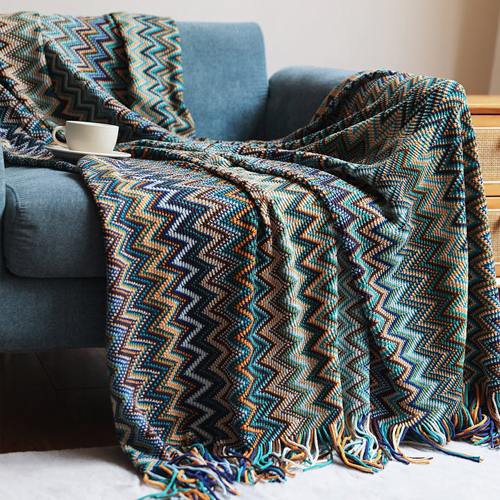 Zigzag Weave Throw Blanket Kalsten