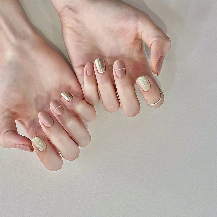 Elegant Metallic Nail Art