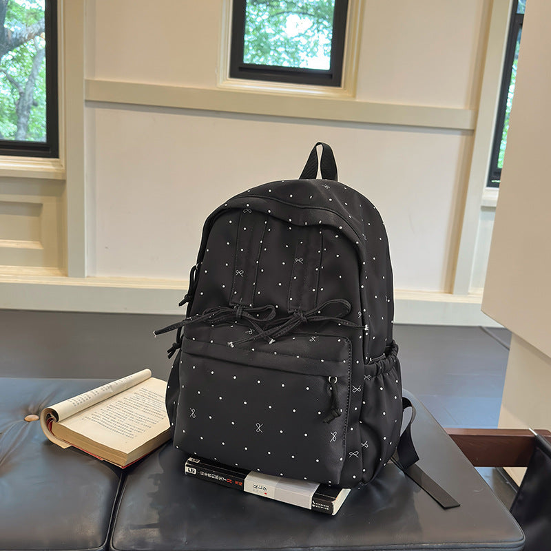 Fun Polka Dot Patterned Backpack