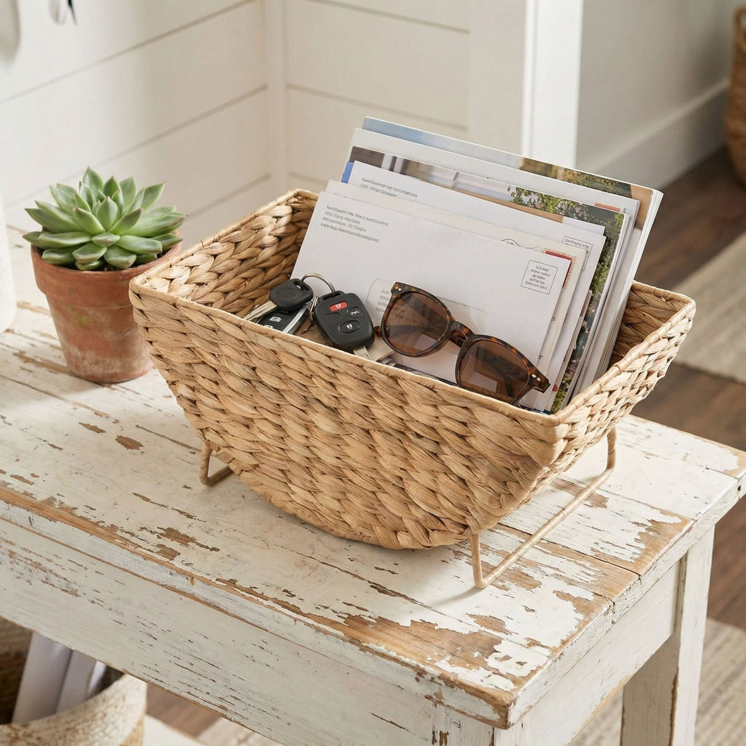 Decorative basket for storing blankets and magazines Kalsten