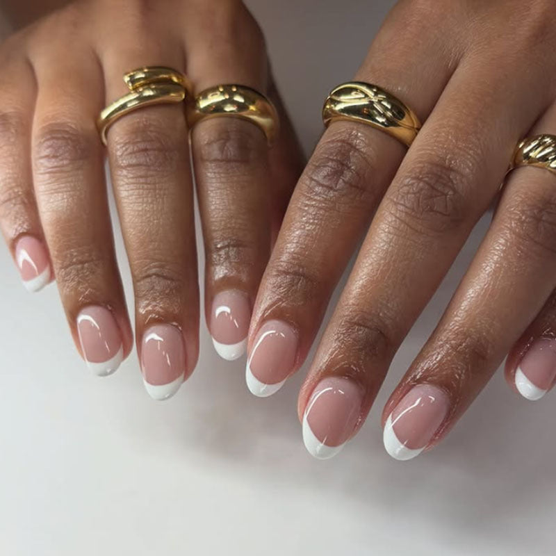 French Tip Gel Press-On Nails