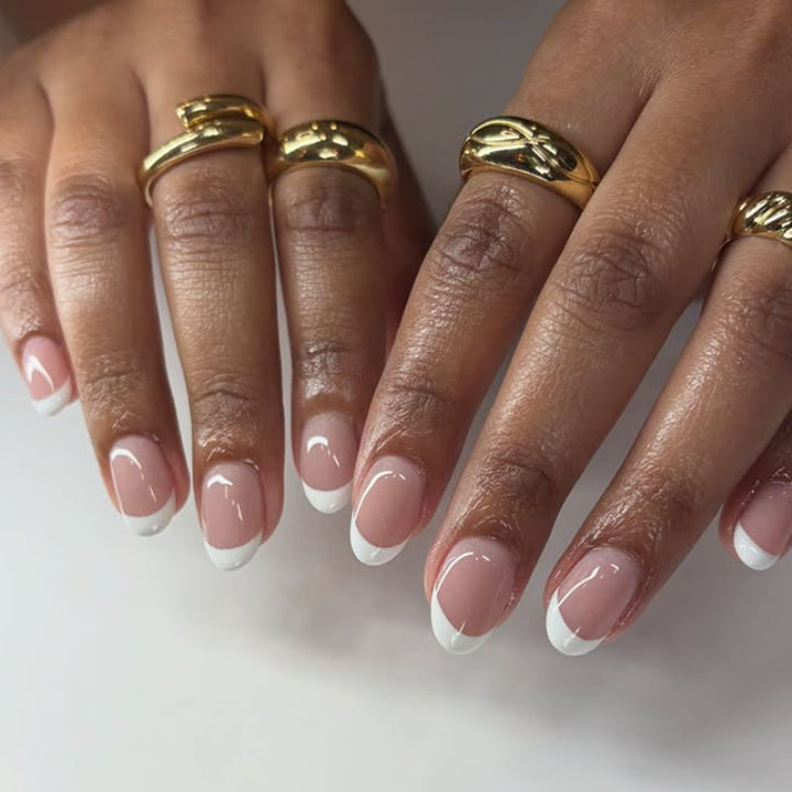 French Tip Gel Press-On Nails