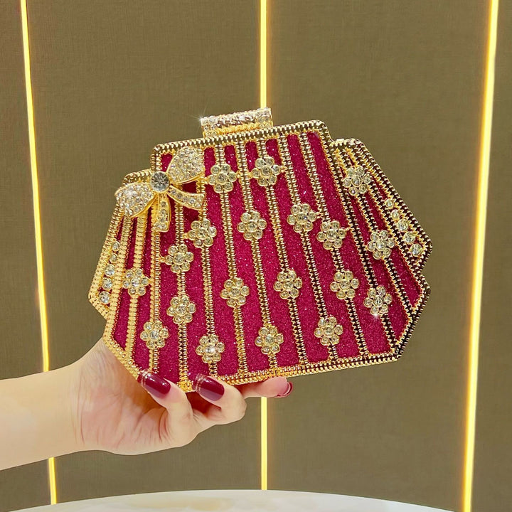 Glamorous Rhinestone-Embellished Evening Clutch
