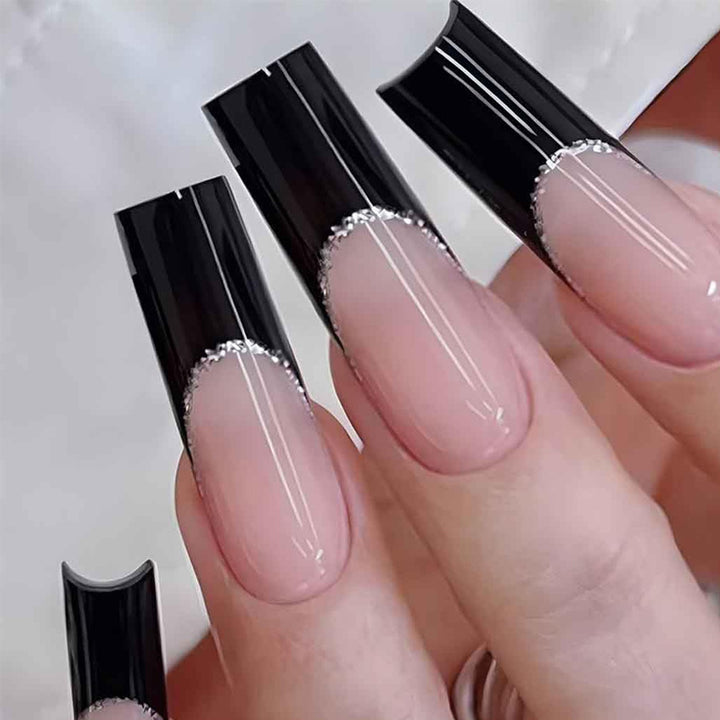 Elegant Decorative French Tip Nail Extensions