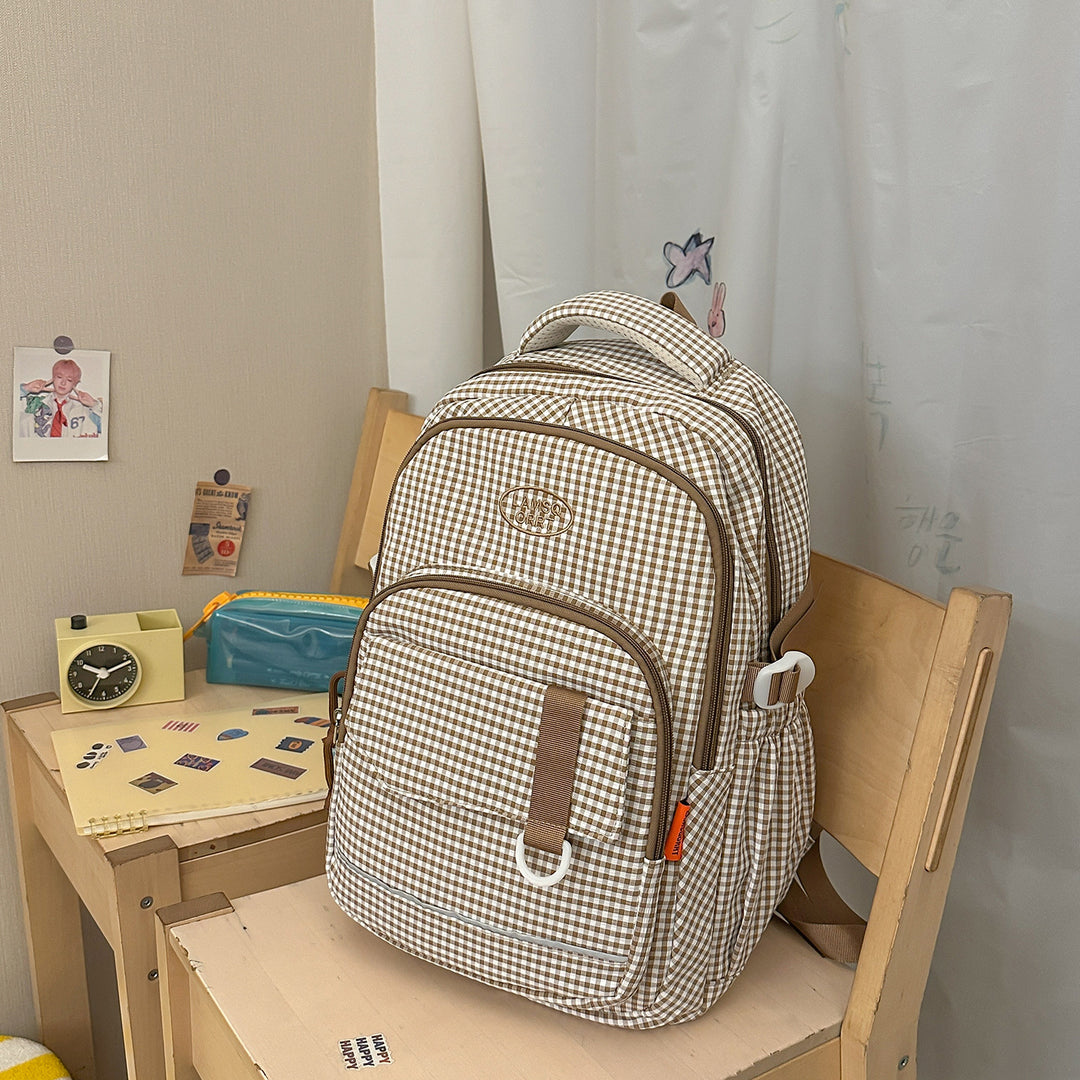 Stylish Checkerboard Pattern Backpack Kalsten 1791205963
