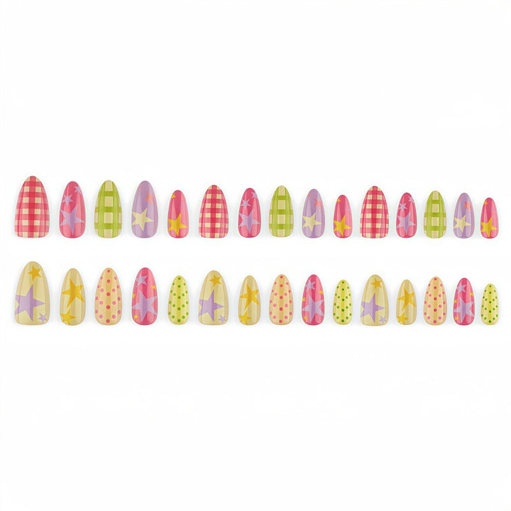 Creative artificial nails in playful star design Kalsten