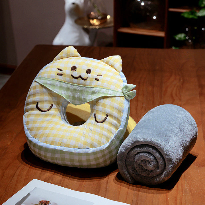 Ergonomic baby head support pillow against flat head, flower-shaped memory cushion