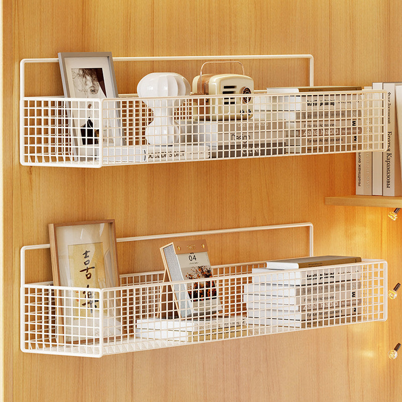 Wall-Mounted Metal Mesh Storage Basket
