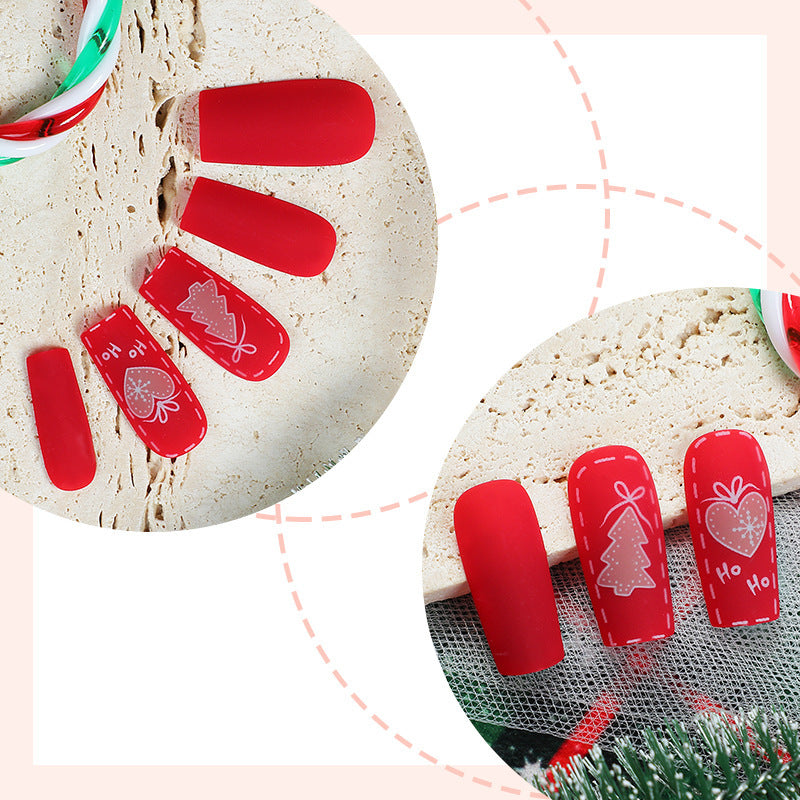 Christmas nail art set with festive motifs and glitter accents Kalsten